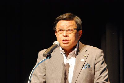 歴史都市堺というプライドを持ってこれからも市政運営をしていききたいと語る竹山市長
